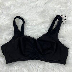 NWT Curvy Studio Black Perfect Cotton Wirefree Bra